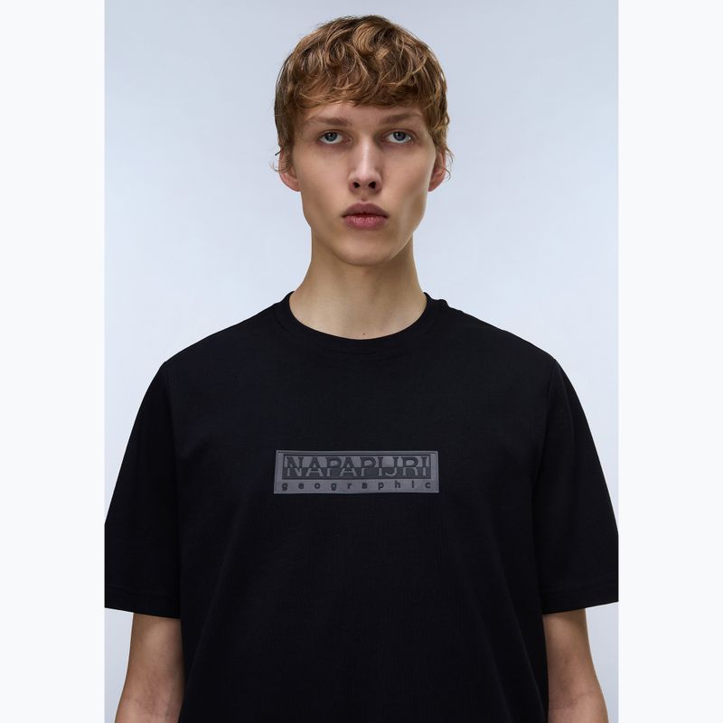 Koszulka męska Napapijri S-Box Logo black beauty 3