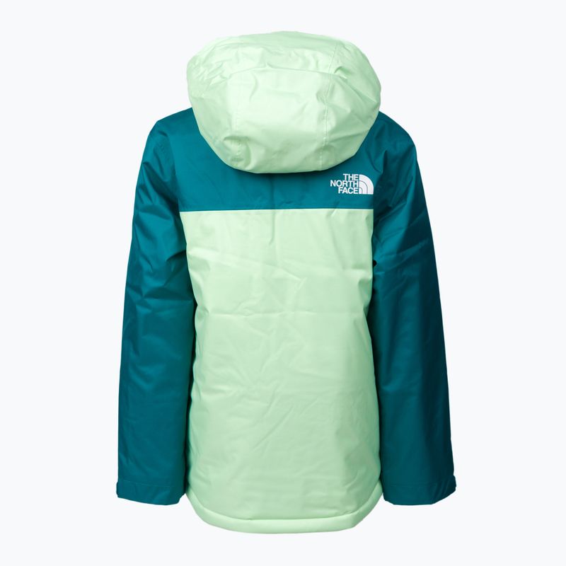 Kurtka narciarska dziecięca The North Face Teen Snowquest Plus Insulated patina green 2