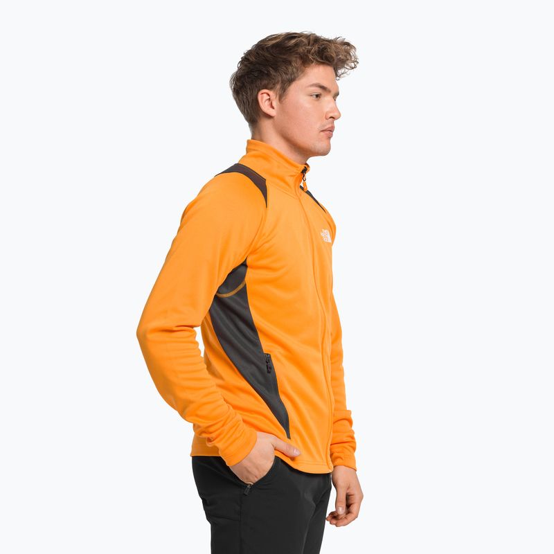 Bluza trekkingowa męska The North Face AO Midlayer FZ cone orange/asphalt grey 3