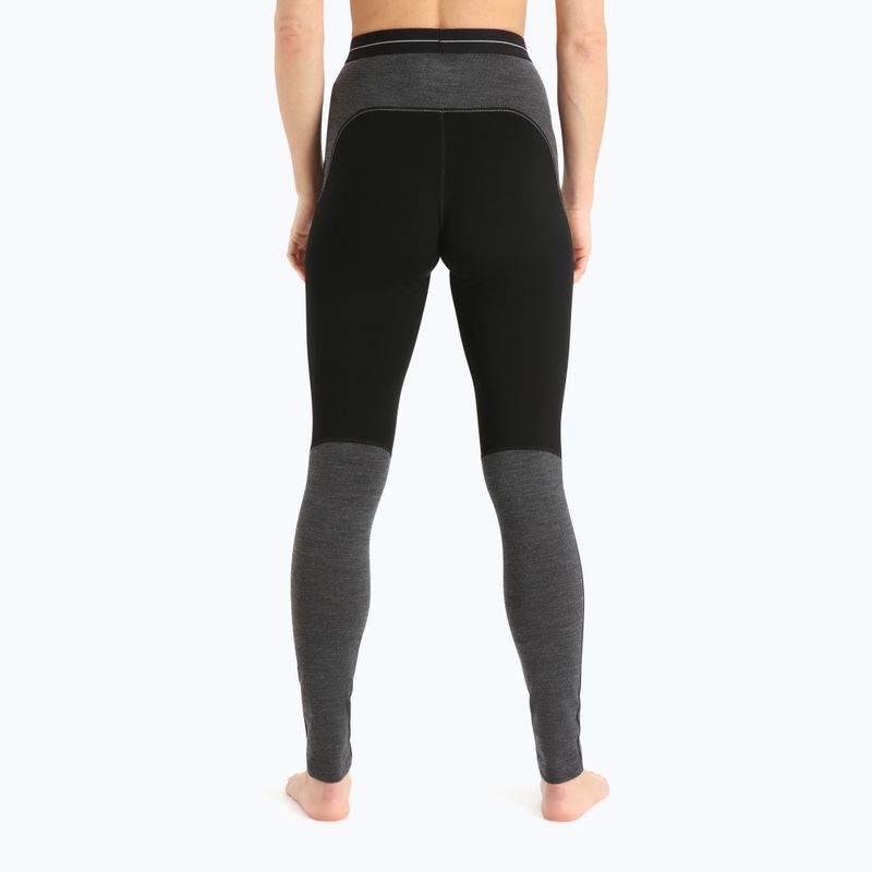 Spodnie termoaktywne damskie icebreaker ZoneKnit 200 black/jet heather/cb 3