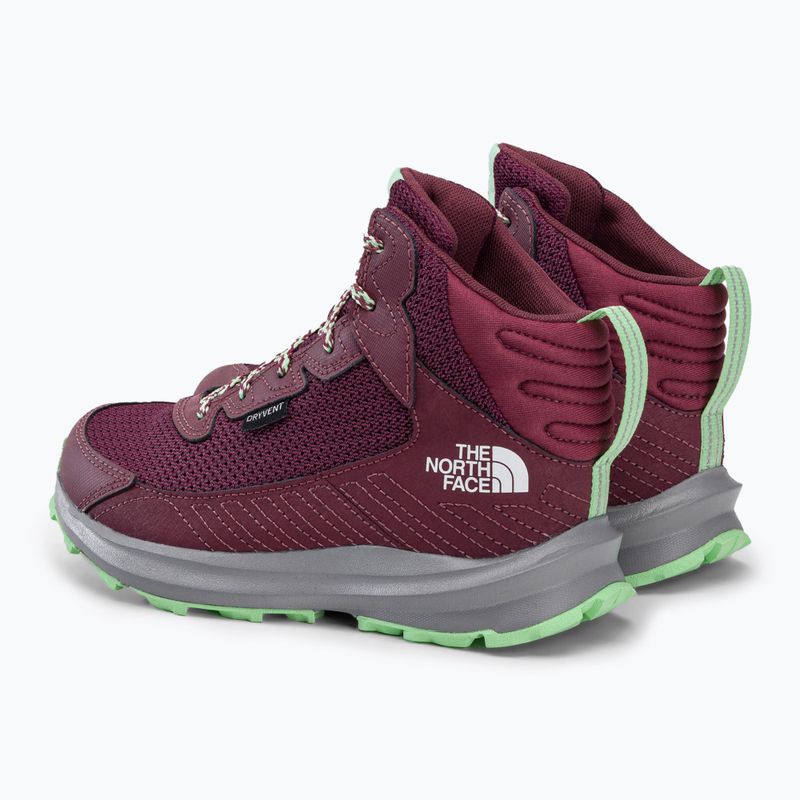 Buty turystyczne dziecięce The North Face Fastpack Hiker Mid WP red violet/wild ginger 3