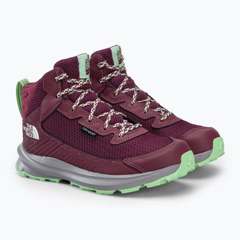 Buty turystyczne dziecięce The North Face Fastpack Hiker Mid WP red violet/wild ginger 5