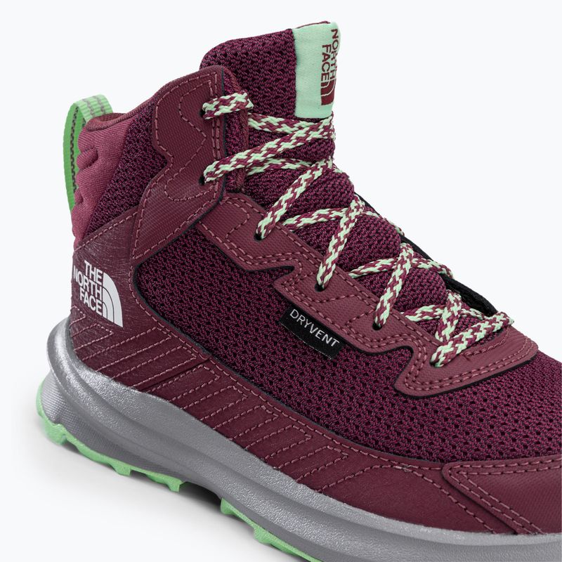 Buty turystyczne dziecięce The North Face Fastpack Hiker Mid WP red violet/wild ginger 9