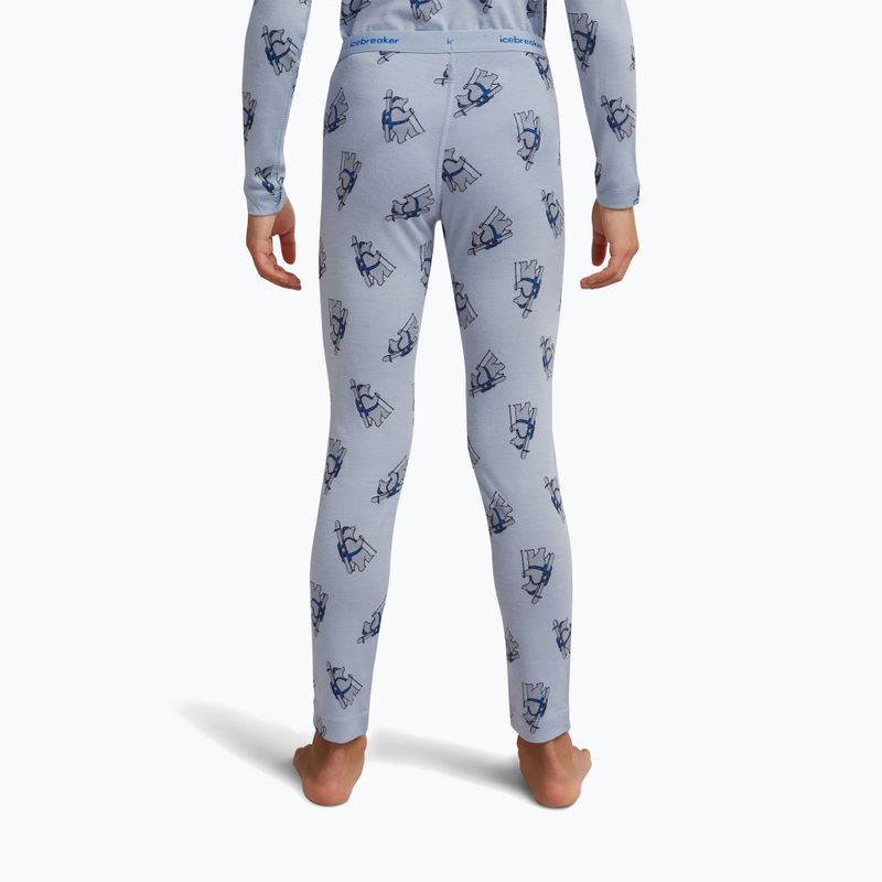 Spodnie termoaktywne dziecięce icebreaker Merino 200 Oasis Bear Tour zinc blue/aop 5