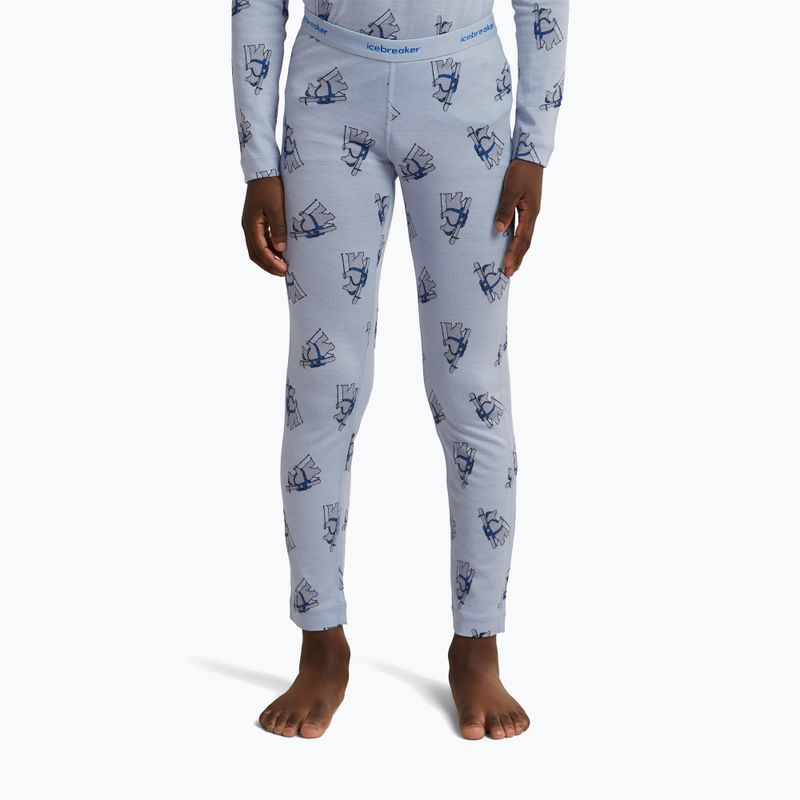 Spodnie termoaktywne dziecięce icebreaker Merino 200 Oasis Bear Tour zinc blue/aop 7