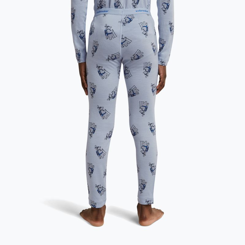 Spodnie termoaktywne dziecięce icebreaker Merino 200 Oasis Bear Tour zinc blue/aop 9