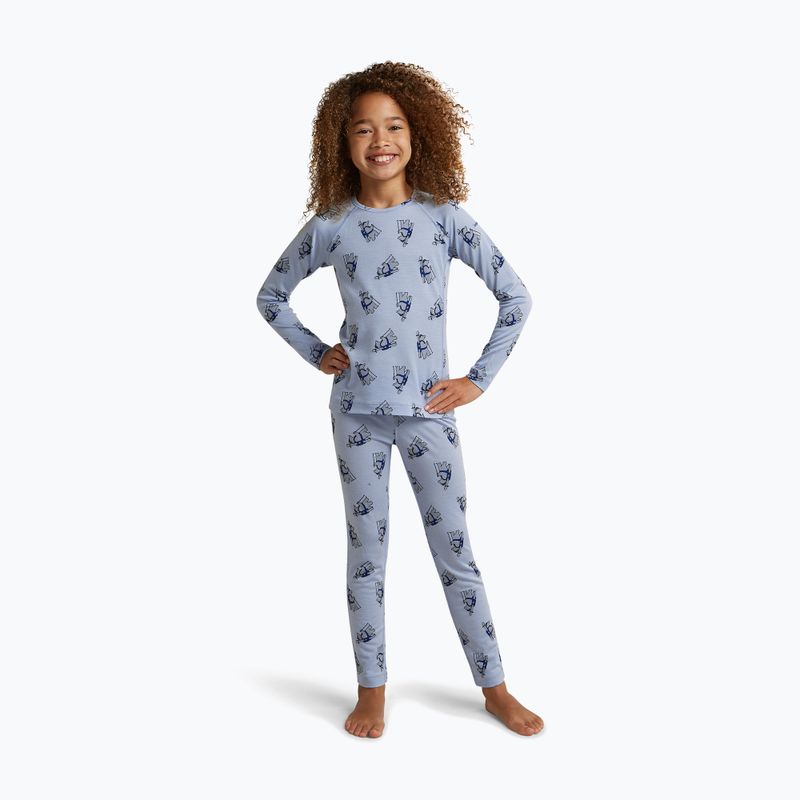 Bluza termoaktywna dziecięca Icebreaker Merino 200 Oasis Crewe Bear Tour Zinc Blue/Aop 5