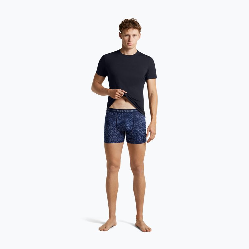 Bokserki termoaktywne męskie Icebreaker Merino 150 Anatomica Moss Bloom midnight navy/aop 5