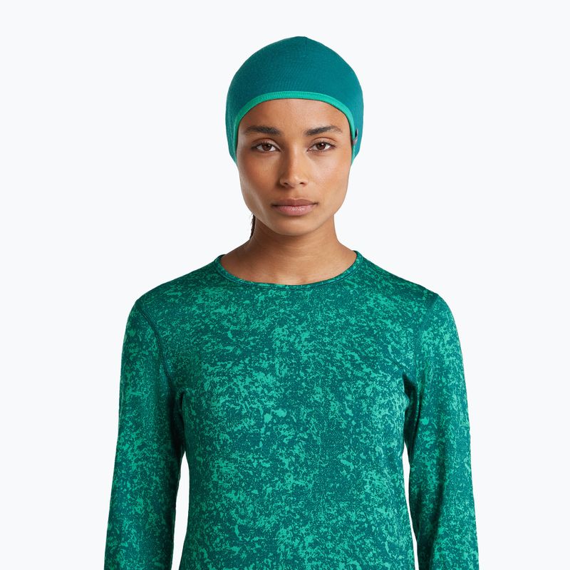 Czapka icebreaker Merino 200 Oasis Reversible Beanie tidal teal/fresh 9
