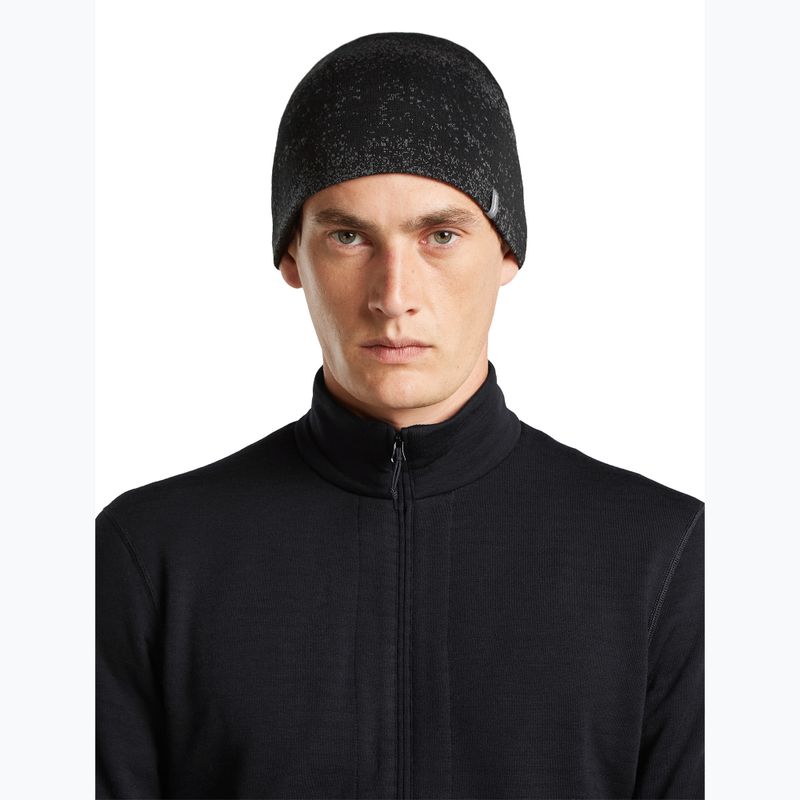 Czapka icebreaker Merino 260 Oasis Vertex Reversible Beanie Chillwave black/obsidian 5