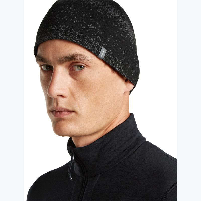 Czapka icebreaker Merino 260 Oasis Vertex Reversible Beanie Chillwave black/obsidian 6