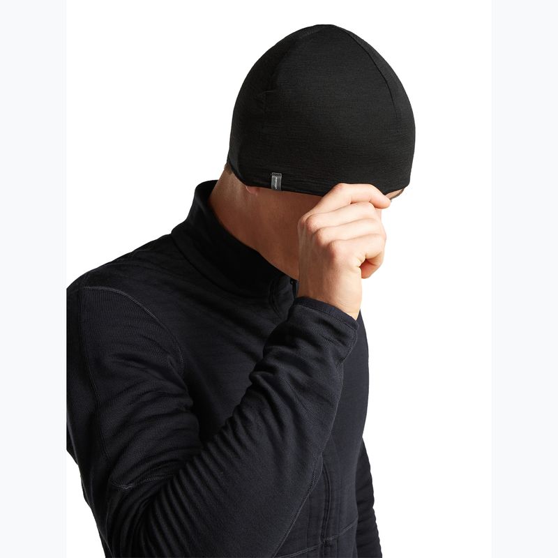 Czapka icebreaker Merino 260 Oasis Vertex Reversible Beanie Chillwave black/obsidian 7