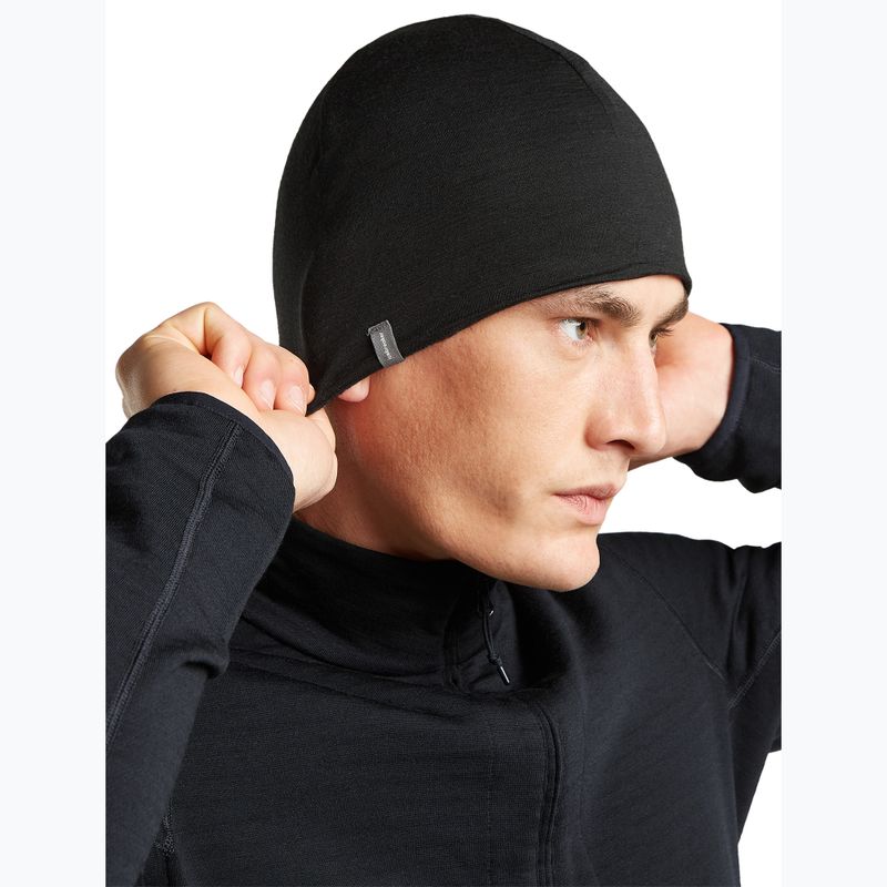 Czapka icebreaker Merino 260 Oasis Vertex Reversible Beanie Chillwave black/obsidian 8