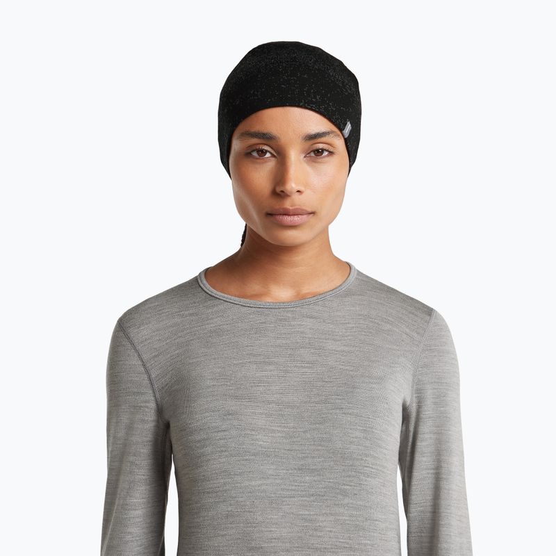 Czapka icebreaker Merino 260 Oasis Vertex Reversible Beanie Chillwave black/obsidian 9