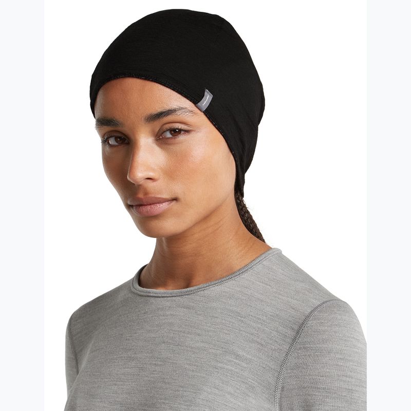 Czapka icebreaker Merino 260 Oasis Vertex Reversible Beanie Chillwave black/obsidian 10