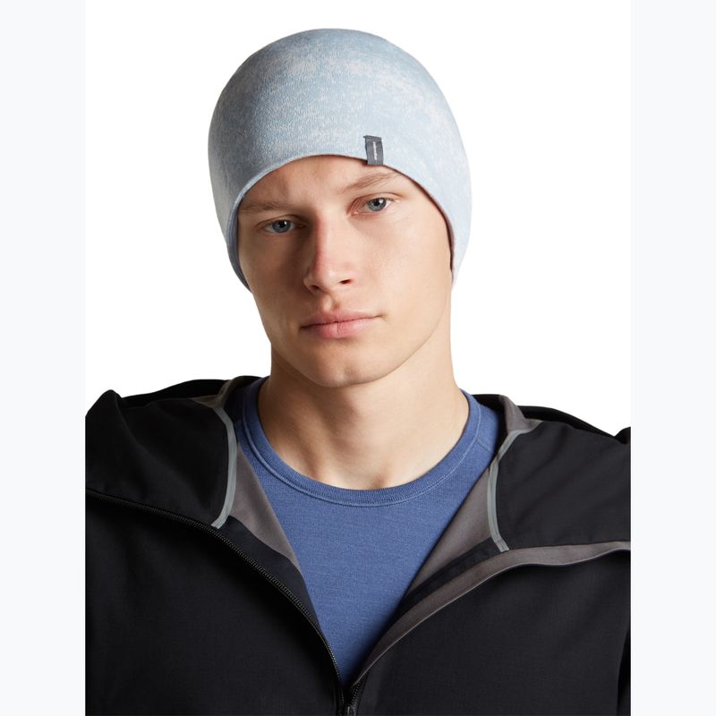 Czapka icebreaker Merino 260 Oasis Vertex Reversible Beanie Chillwave snow/zinc blue 5