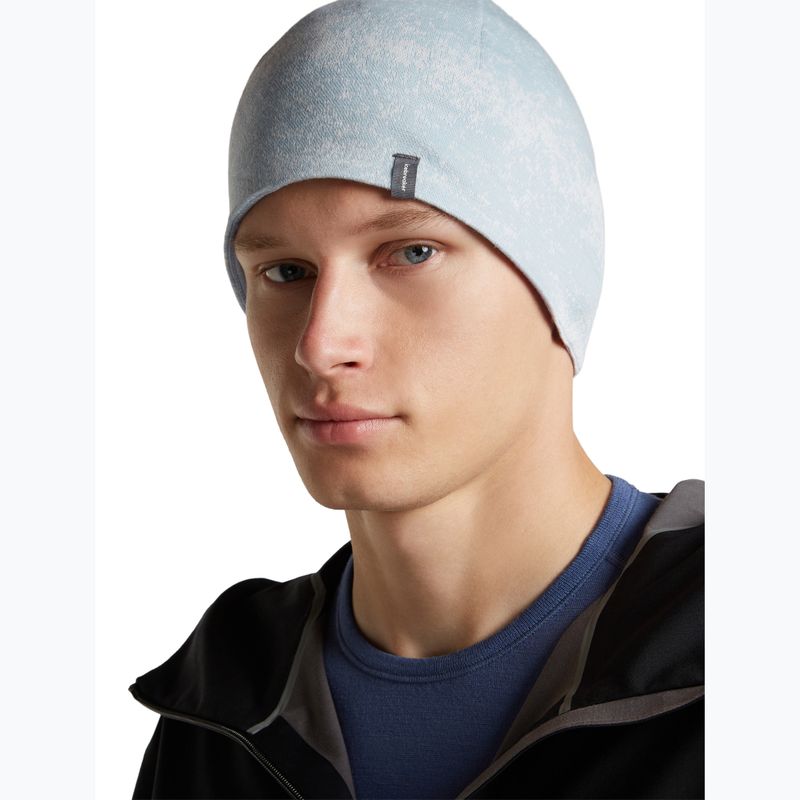 Czapka icebreaker Merino 260 Oasis Vertex Reversible Beanie Chillwave snow/zinc blue 7