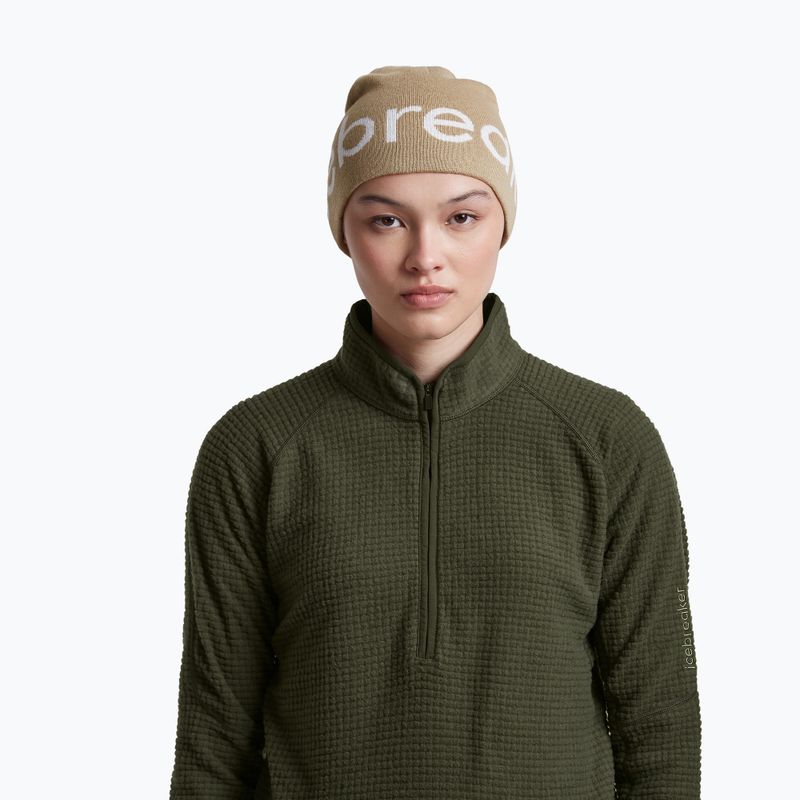Czapka zimowa icebreaker Merino Icebreaker Beanie cumin/ecru heather 5