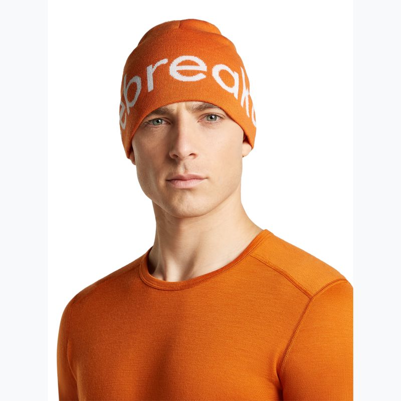 Czapka zimowa icebreaker Merino Icebreaker Beanie spice/ecru heather 3