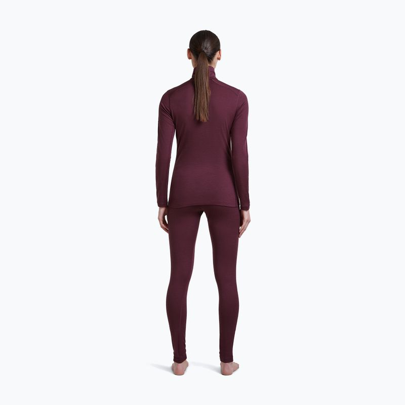 Spodnie termoaktywne damskie Icebreaker Merino 200 Oasis High Rise Leggins dark berry 4