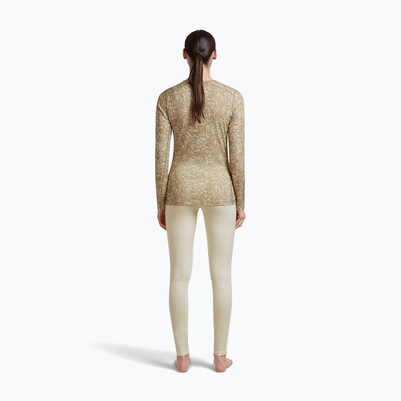 Longsleeve damski icebreaker Merino 200 Oasis Crewe Moss Bloom cumin/undyed/aop 5