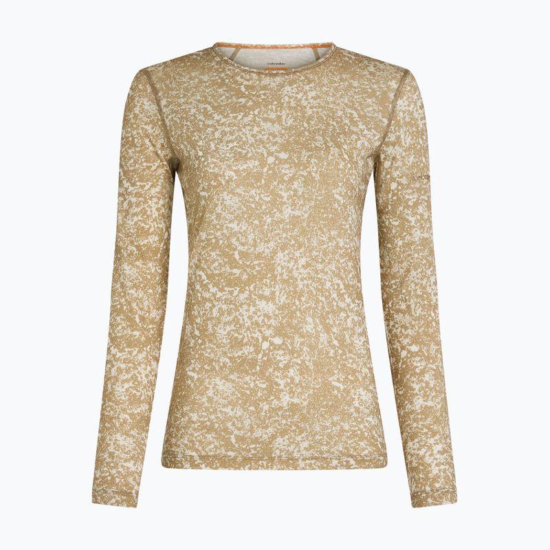 Longsleeve damski icebreaker Merino 200 Oasis Crewe Moss Bloom cumin/undyed/aop 7