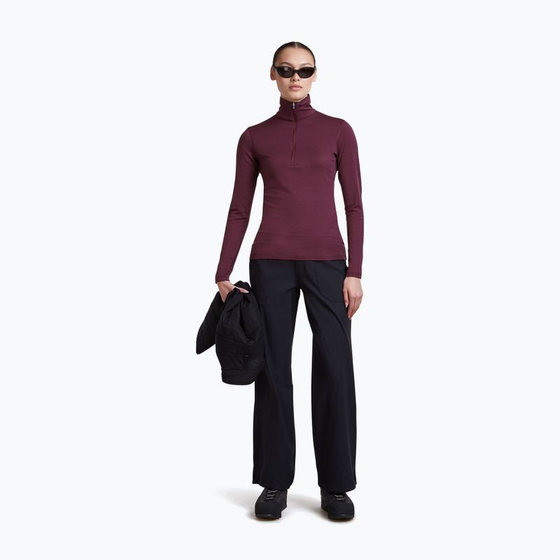 Bluza termoaktywna damska Icebreaker 200 Oasis Crewe Dark Berry 2