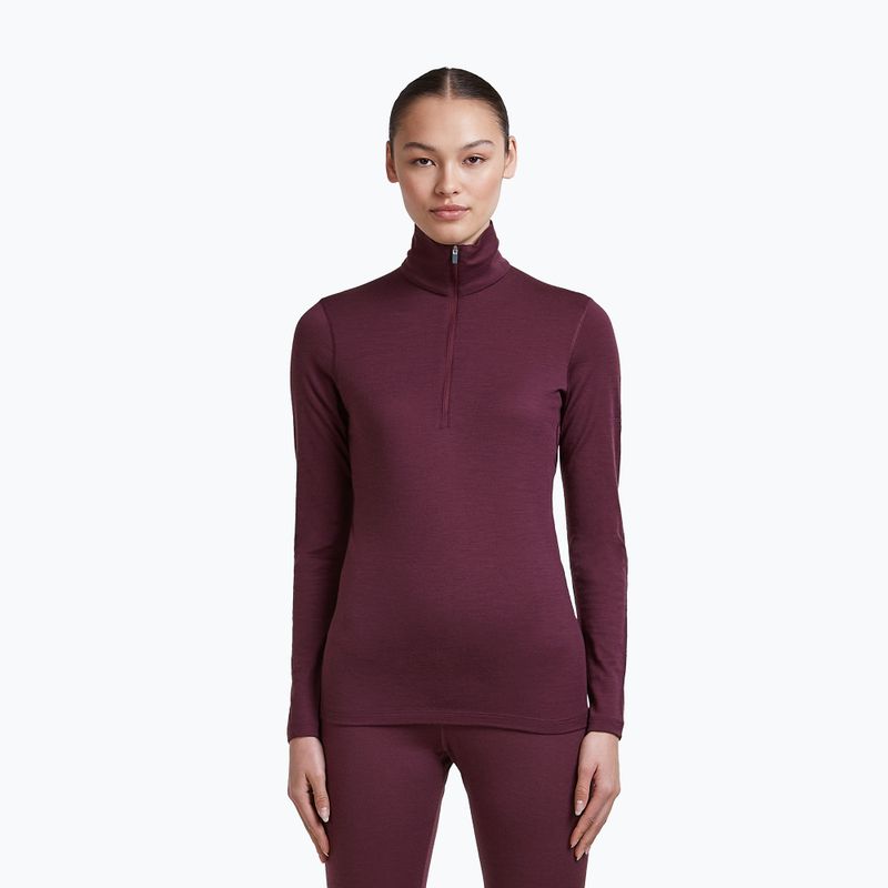 Bluza termoaktywna damska Icebreaker 200 Oasis LS Half Zip dark berry