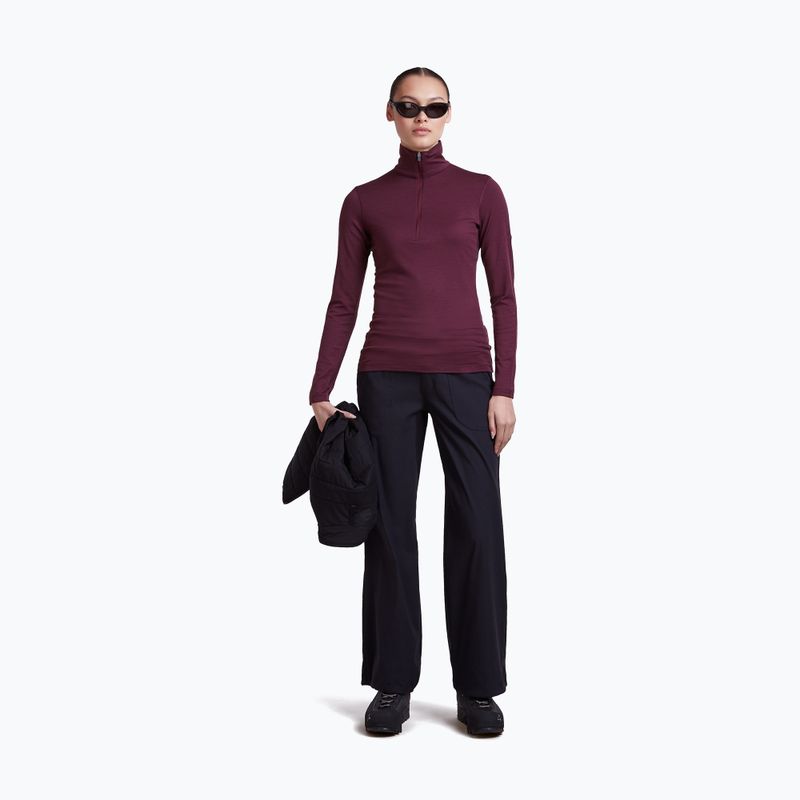 Bluza termoaktywna damska Icebreaker 200 Oasis LS Half Zip dark berry 2