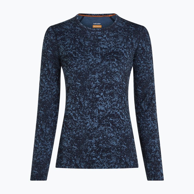 Longsleeve damski icebreaker Merino 200 Oasis Crewe Moss Bloom navy/dawn/aop 7