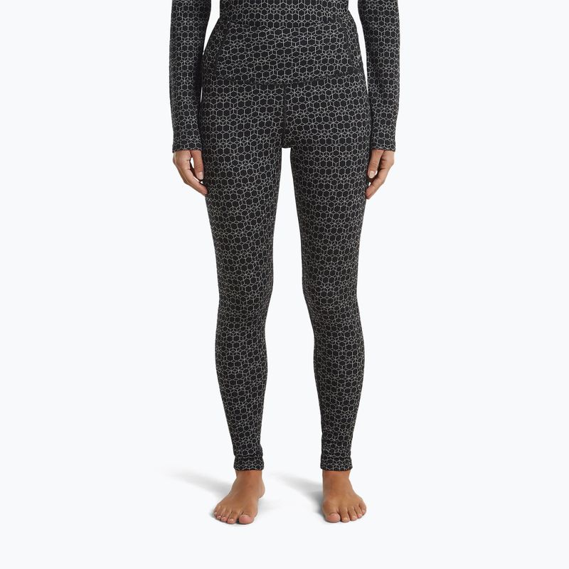 Spodnie termoaktywne damskie icebreaker Merino 260 Tech Vertex High Rise black/snow