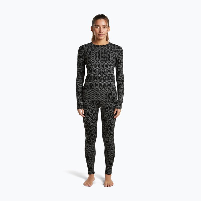 Bluza termoaktywna damska Icebreaker Merino 260 Tech Vertex Crewe Black/Snow 2