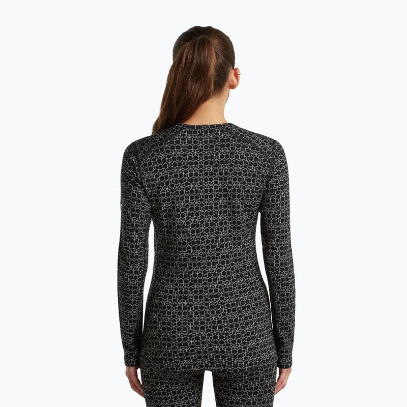 Bluza termoaktywna damska Icebreaker Merino 260 Tech Vertex Crewe Black/Snow 3