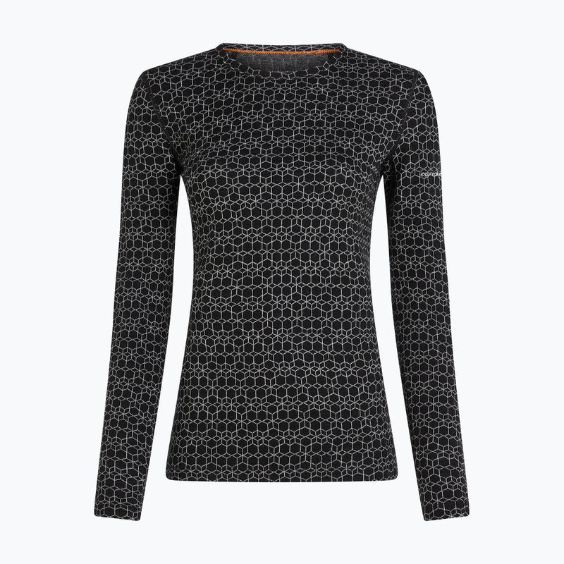 Bluza termoaktywna damska Icebreaker Merino 260 Tech Vertex Crewe Black/Snow 5