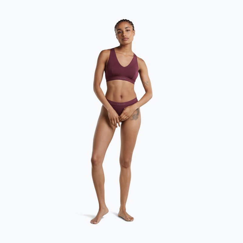 Biustonosz termoaktywny icebreaker Merino 125 Cool-Lite Sprite Racerback dark berry 3
