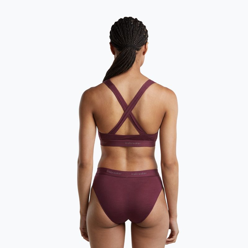 Biustonosz termoaktywny icebreaker Merino 125 Cool-Lite Sprite Racerback dark berry 4