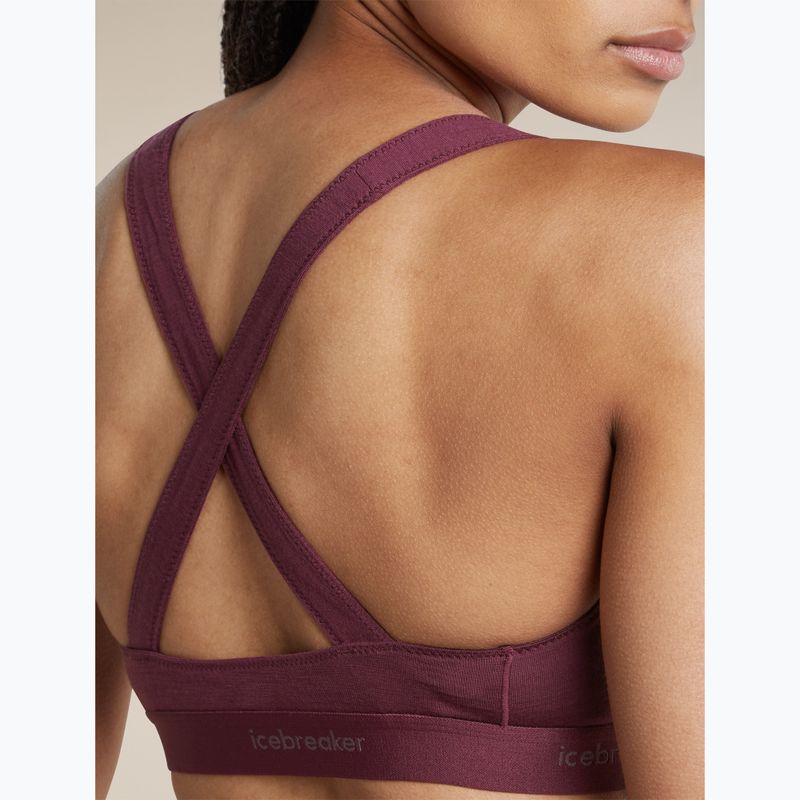 Biustonosz termoaktywny icebreaker Merino 125 Cool-Lite Sprite Racerback dark berry 6