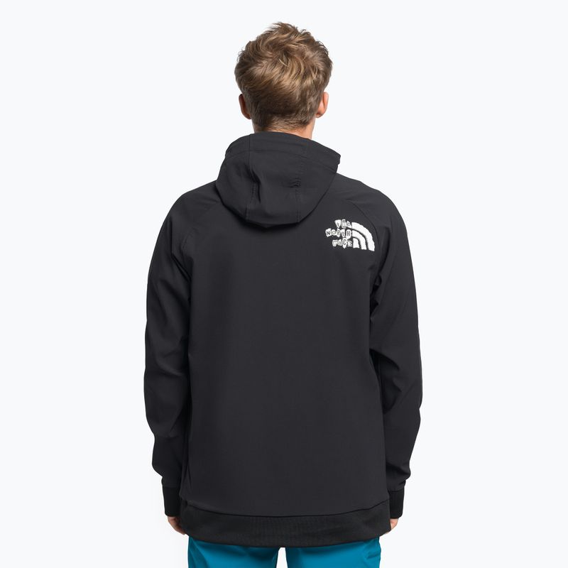 Bluza softshell męska The North Face Printed Tekno Hoodie black/white 4