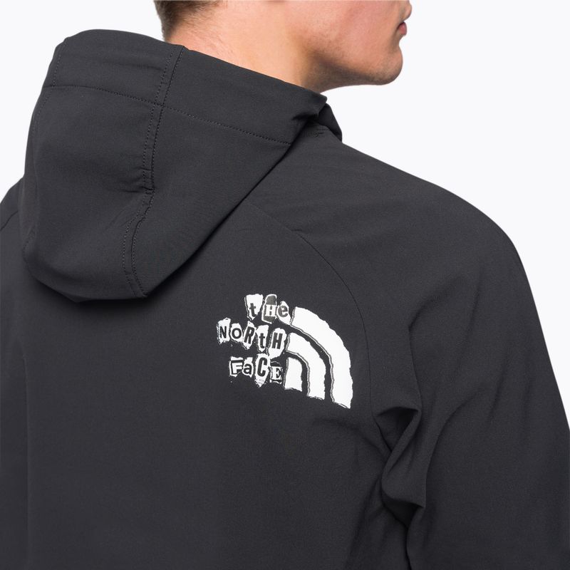 Bluza softshell męska The North Face Printed Tekno Hoodie black/white 6