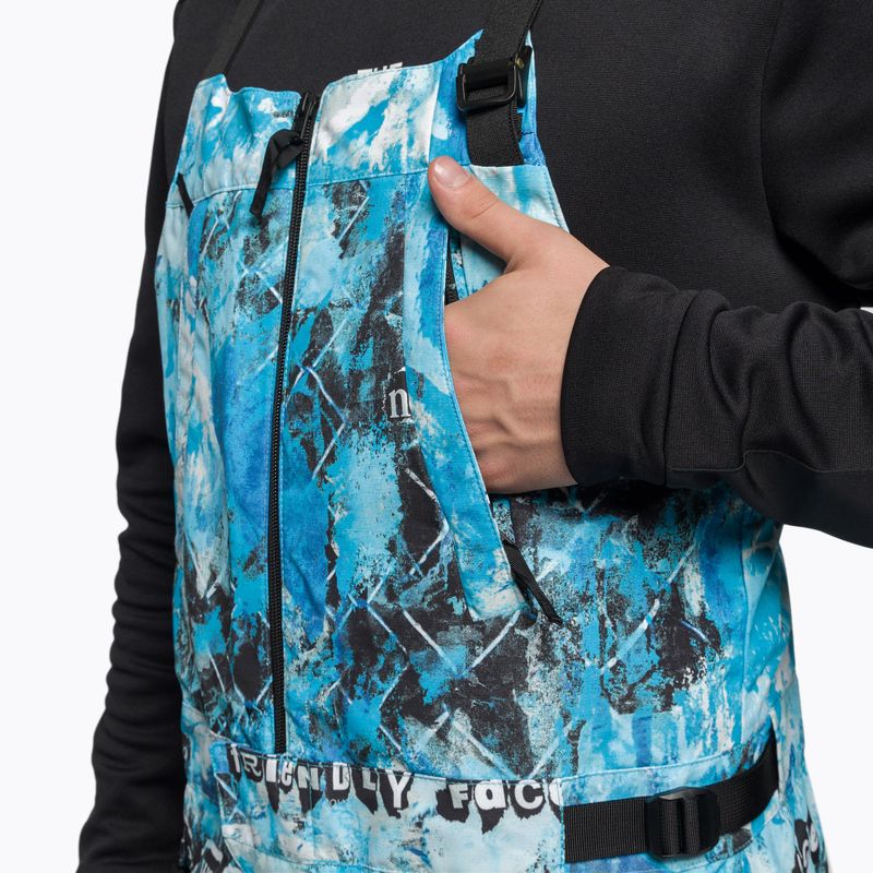 Spodnie snowboardowe męskie The North Face Printed Dragline Bib norse blue 4