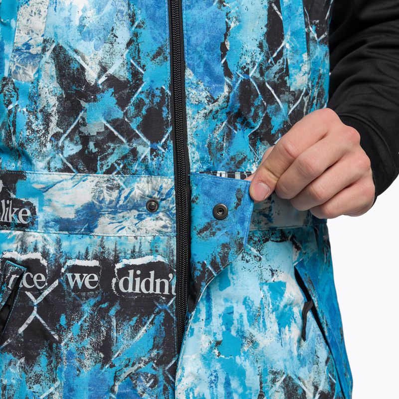 Spodnie snowboardowe męskie The North Face Printed Dragline Bib norse blue 8