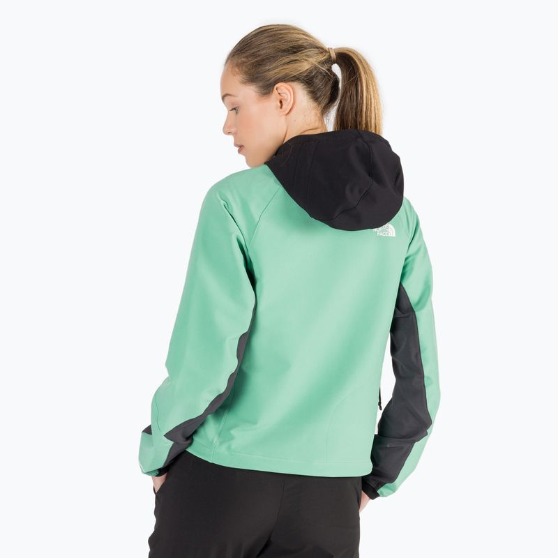 Kurtka softshell damska The North Face AO Softshell Hoodie wasabi/asphalt grey/black 4