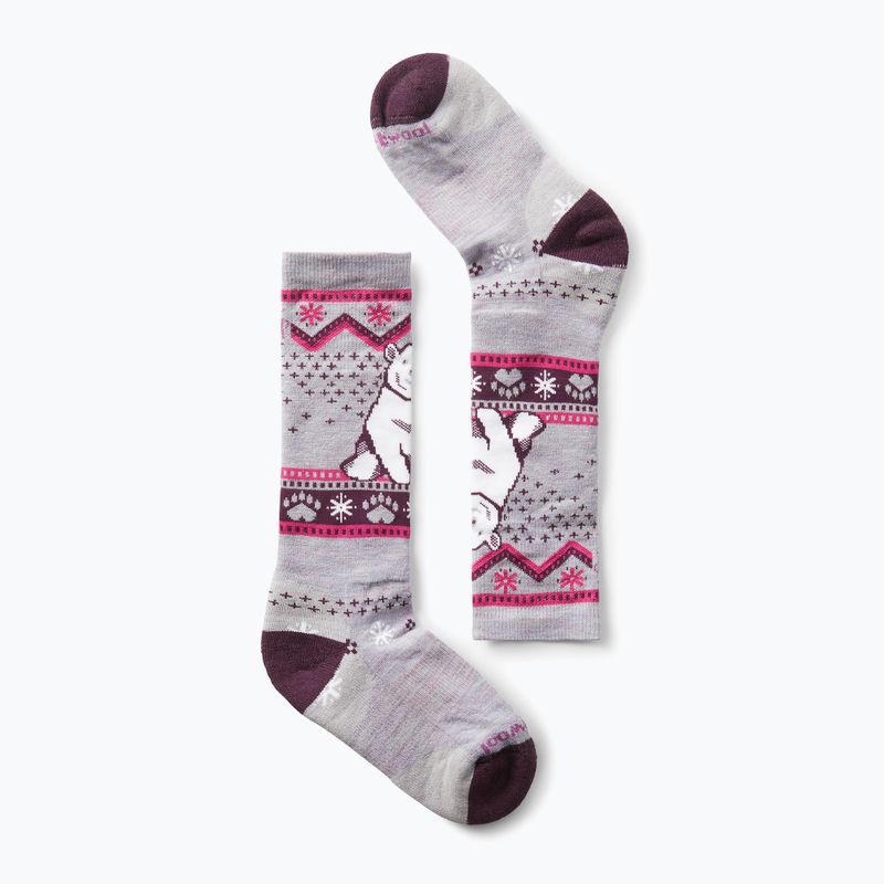 Skarpety dziecięce Smartwool Wintersport Full Cushion Polar Bear Pattern OTC purple eclipse 6