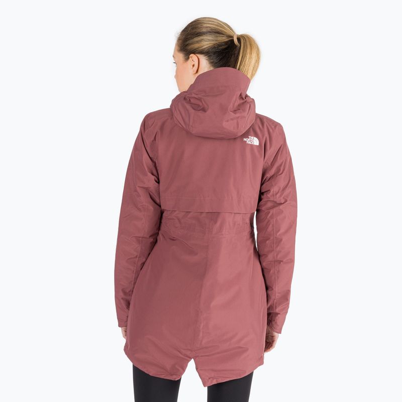 Kurtka zimowa damska The North Face Hikesteller Insulated Parka wild ginger/lavender fog 4