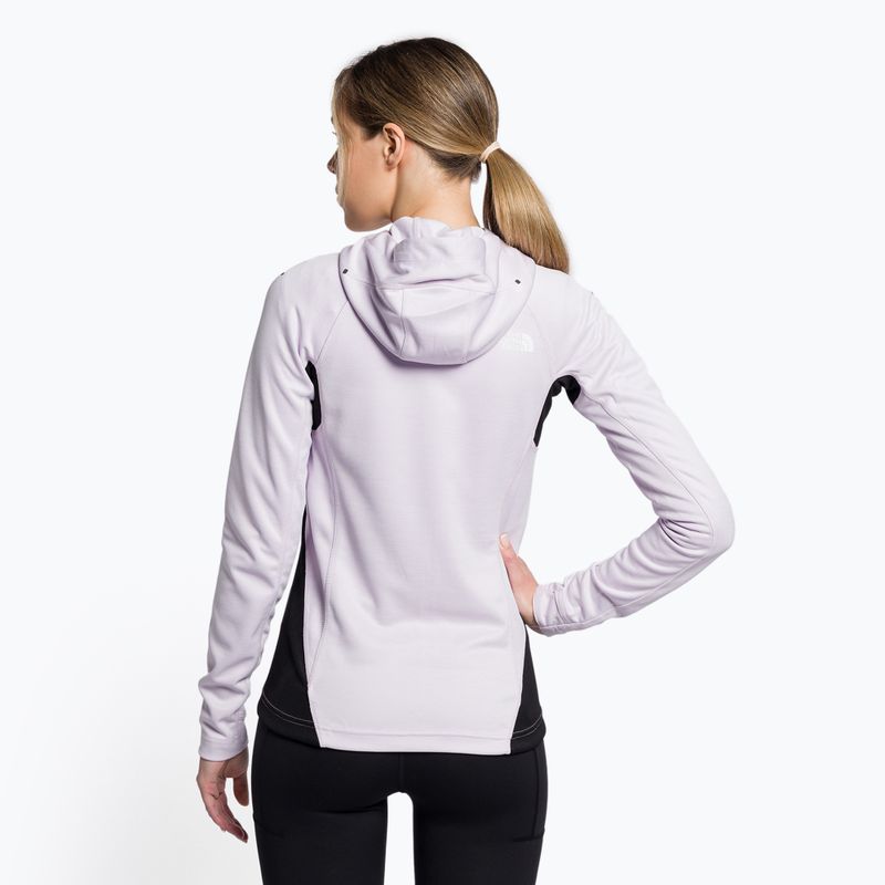 Bluza trekkingowa damska The North Face AO Midlayer FZ Hoodie lavender fog/white heather/black 4