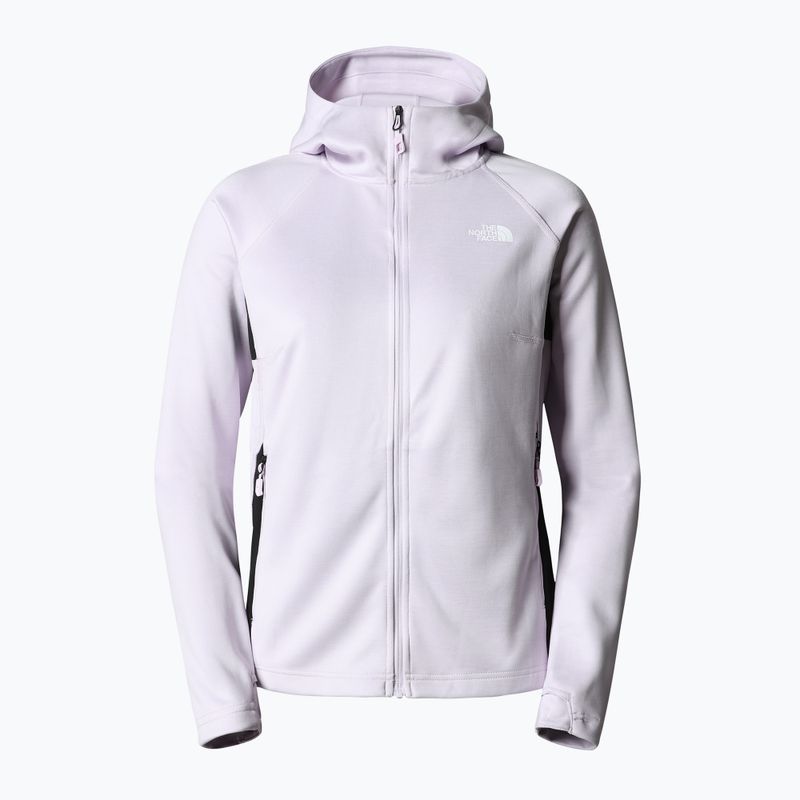 Bluza trekkingowa damska The North Face AO Midlayer FZ Hoodie lavender fog/white heather/black 8