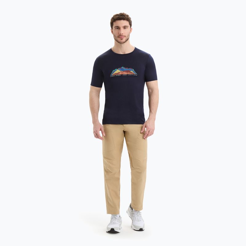 Koszulka trekkingowa męska icebreaker Tech Lite II 7 Mountain Tops midnight navy 5