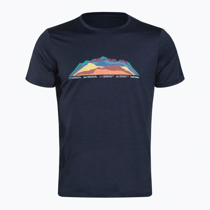 Koszulka trekkingowa męska icebreaker Tech Lite II 7 Mountain Tops midnight navy 6