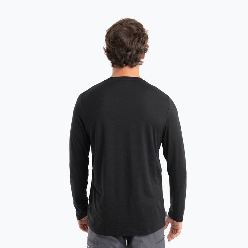 Bluza termoaktywna męska icebreaker Merino 150 Tech Lite II Tee Alps 3D black 2