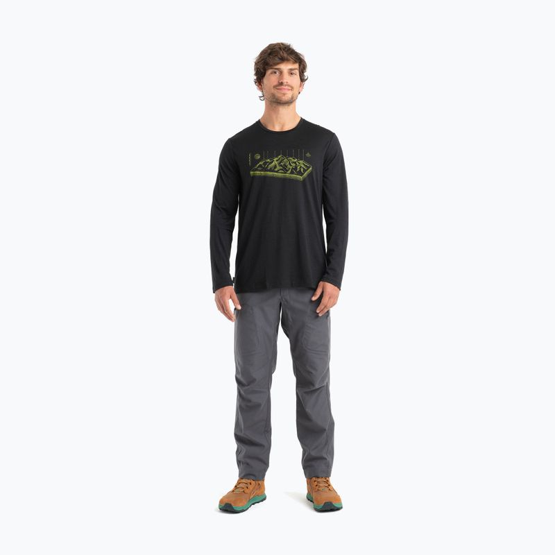 Bluza termoaktywna męska icebreaker Merino 150 Tech Lite II Tee Alps 3D black 4